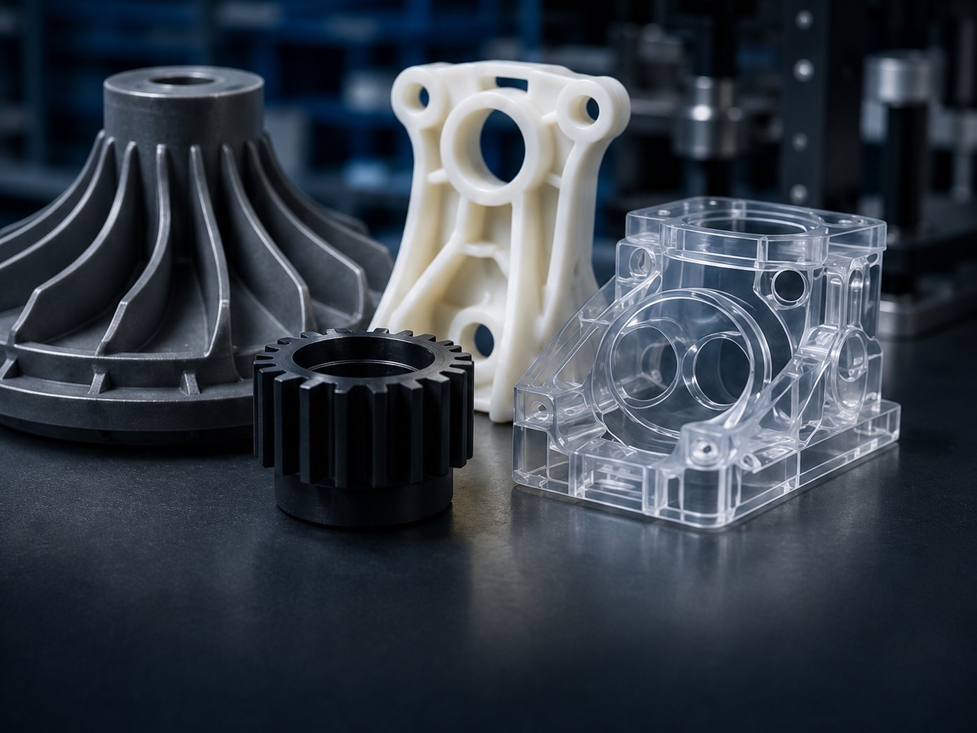 Prototipos impresos en 3D en distintos materiales técnicos